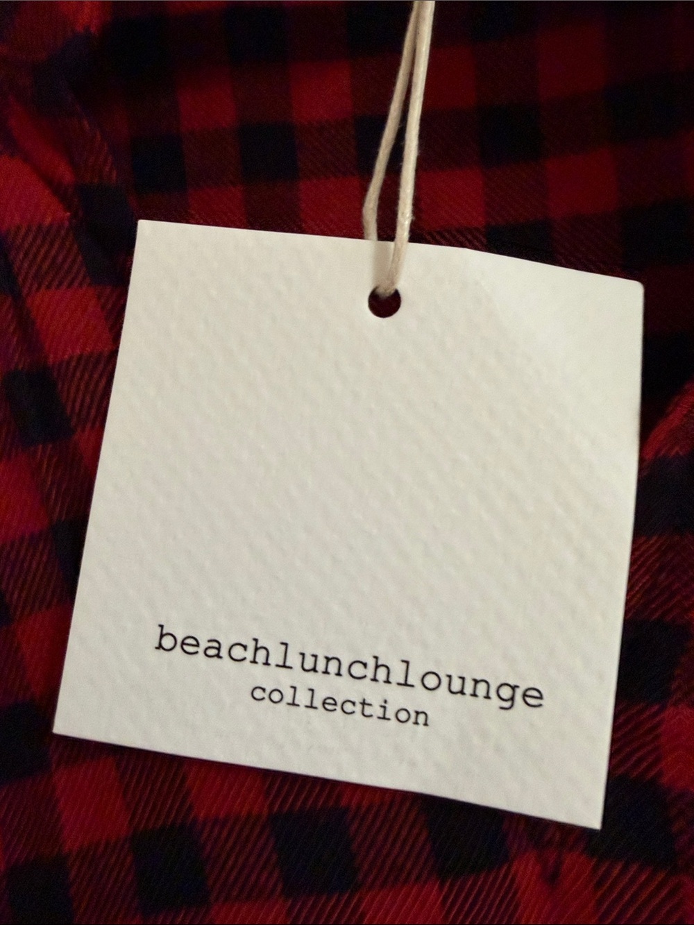 beachlunchlounge Buffalo Check Ruffle Collar Blouse Size Medium NWT - Picture 3 of 4